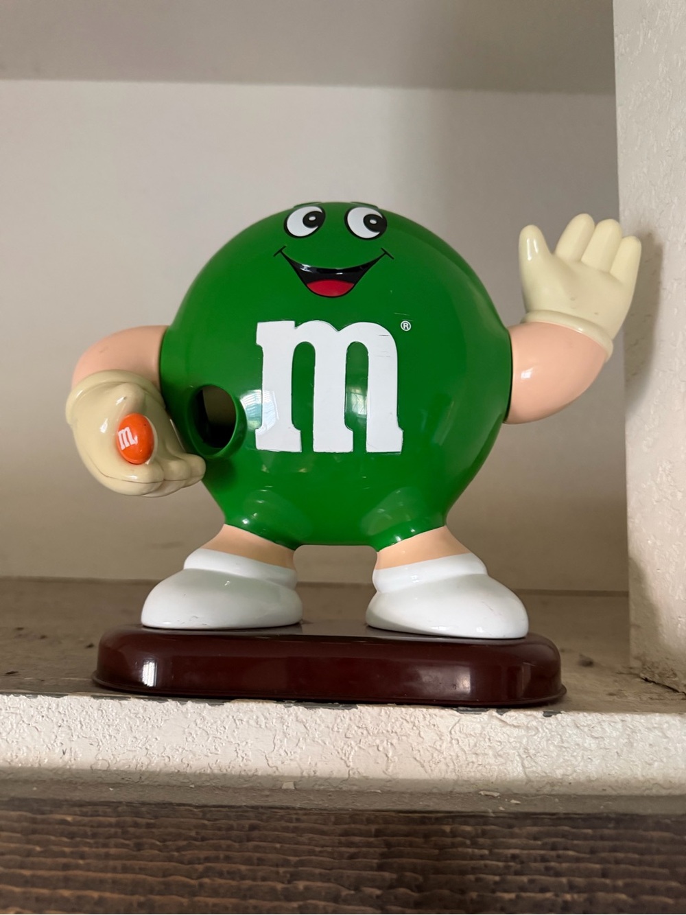 M&M'S Green Character Candy Dispenser with White Shoes